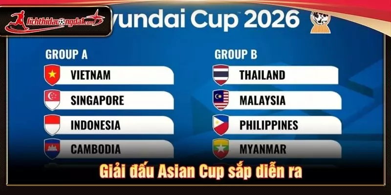 Giải đấu Asian Cup sắp diễn ra